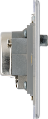 FBS67 Side - This screened Triplex socket from British General has an outlet for TV FM and satellite, with each outlet clearly labelled for ease of identification.