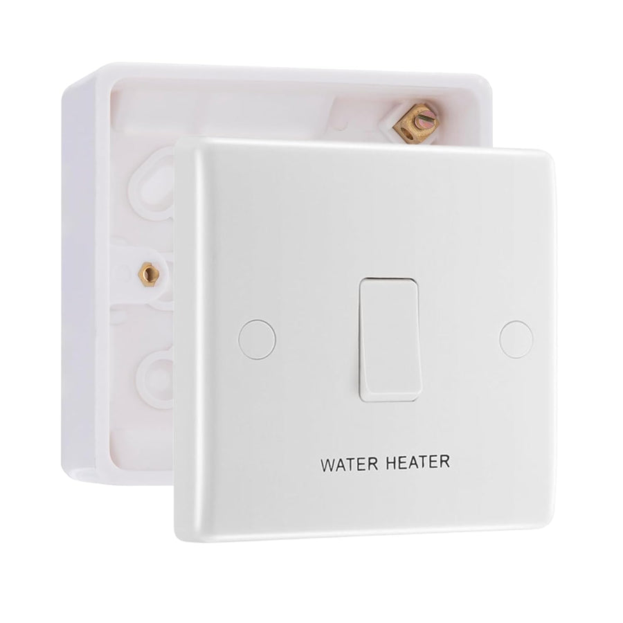 BG Nexus 20A 2 Pole Flex Outlet 'Water Heater' Switch & 32mm Pattress Back Box