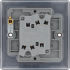 BG NFB42 Nexus Metal Matt Black 2 Gang 20A 16AX 2 Way Plate Switch