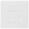 BG White 6 Gang Dual Mode LED Dimmer Light Switch 2 Way Custom Switch