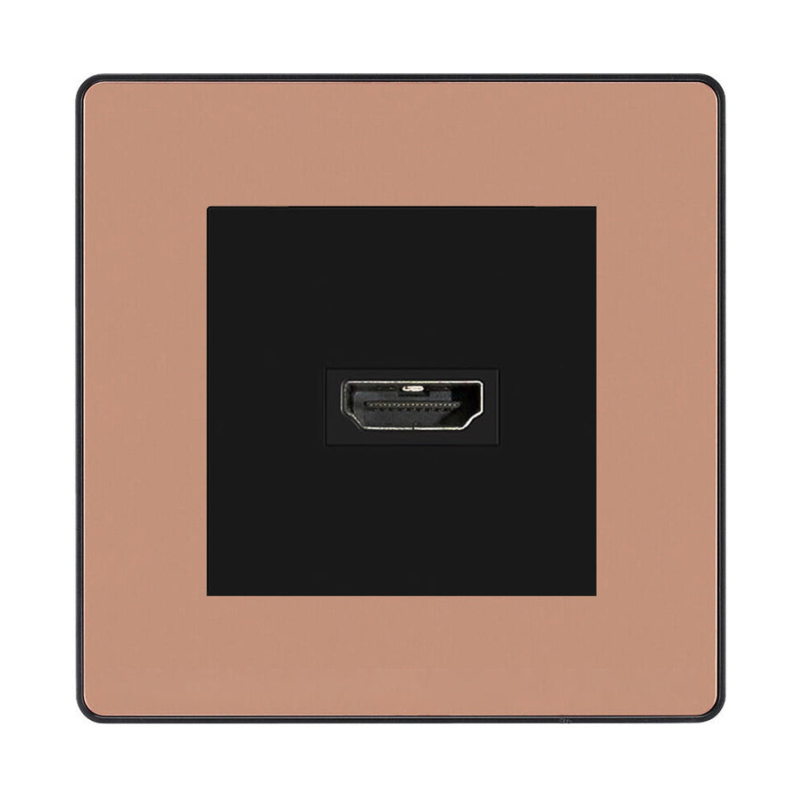 BG Evolve Polished Copper PCDCPHDMI1B 1 Gang Single HDMI Socket