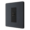 BG Evolve Matt Grey Co-Axial Socket Outlet PCDMG60B with 35mm Steel Back Box