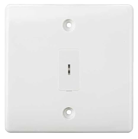 BG White 1 Gang 20 Amp Single Pole Secret Key Grid Switch