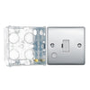 BG Nexus Polished Chrome 13A Unswitched Spur + Cable Outlet NPC55 with 35mm Steel Back Box