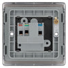 BG Nexus Black Nickel 2A Unswitched Round Pin Socket and 25mm Steel Back Box