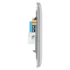 BG NBSBTS2 Nexus Metal Brushed Steel 2 Gang Slave Telephone Socket