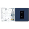 BG Evolve Matt Blue 1 Gang 200W Trailing Edge Master Touch Dimmer PCDDBTDM1B with 25mm Steel Back Box