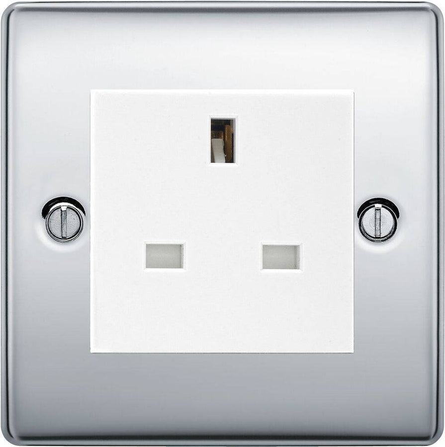 BG Nexus Metal Polished Chrome 13A Unswitched Socket NPC23W