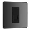 BG Evolve Black Chrome 1 Gang Master Telephone Outlet PCDBCBTM1B with 25mm Steel Back Box