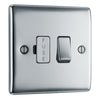 BG Nexus Metal Polished Chrome 13A Fused Connection Switched NPC50 with 25mm Steel Back Box