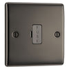 BG Nexus Black Nickel 13A Unswitched Fused Connection Unit NBN54 and 25mm Steel Back Box
