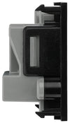 BG EM5ASB Euro Module 5A Round Pin Unswitched Socket - Black