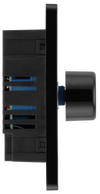 BG Evolve PCDSB82B Satin Brass 2 Gang 200W  Switch-Black Insert