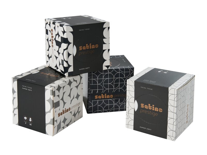 Wepa Cube 60 Sheets 3-Ply Replacement Tissues, Qty 30