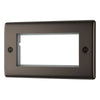 BG Nexus Black Nickel 4G Euro Plate with 2X USB-A Dual Chargers – Black Insert