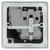 BG Screwless Matt Black 13A Single Socket FFB21B with 25mm Steel Back Box