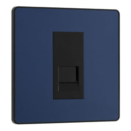 BG Evolve Matt Blue 1 Gang Secondary Telephone Socket PCDDBBTS1B with 35mm Steel Back Box