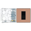 BG Evolve Polished Copper 1 Gang Master Telephone Outlet PCDCPBTM1B with 35mm Steel Back Box