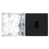 BG Evolve Matt Black 1 Gang 20A 16AX Intermediate Light Switch PCDMB13B with 25mm Steel Back Box