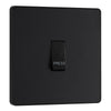 BG Evolve Matt Black 10AX 1 Way Press Switch PCDMB14B with 35mm Steel Back Box