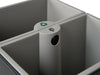 Corby Highland Rectangular Dual Recycling Bin in Black PU Leather with Plastic Inserts