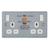 BG MC522ARCD Metal Clad 13A 2G SP Type A RCD Protection Switched Socket