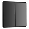 BG Evolve Black Chrome 2 Way Double Edge to Edge Rocker Switch PCDBC42EB with 35mm Steel Back Box