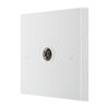 BG 962 Moulded Square Edge | White | 1 Gang Isolated Co-Axial TV Socket Outlet