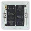 BG Screwless Black Nickel 200W 2 Way Double Trailing Edge Dimmer Switch FBN82 with 25mm Steel Back Box