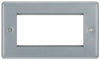 BG MC5EMR4 Metal Clad | 4 Module Rectangular Euro Module Front Plate
