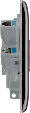 BG NBN54 Nexus Metal Black Nickel 13A Unswitched Fused Spur Unit