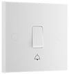 BG 914 Moulded Square Edge | White | 1 Gang 10AX 1 Way Bell Push Plate Switch