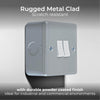 BG MC542 Metal Clad 20A 16AX 2 Way Double Light Switch