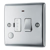 BG Nexus Polished Chrome 13A Flex Output Neon Switched Fused Connection Unit NPC53 with 35mm Steel Back Box