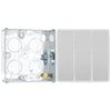 BG Evolve Brushed Steel 2 Way Triple Edge to Edge Rocker Switch PCDBS43EW with 25mm Steel Back Box