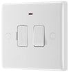 BG 853 Moulded Round Edge | White | 13A 2 Pole Flex Outlet Neon Switched Fused Connection Unit