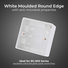 BG 891 Moulded Round Edge | White | 32mm | 1 Gang Surface Pattress
