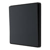 BG Evolve Matt Grey 2 Way Single Edge to Edge Rocker Switch PCDMG12EB with 25mm Steel Back Box