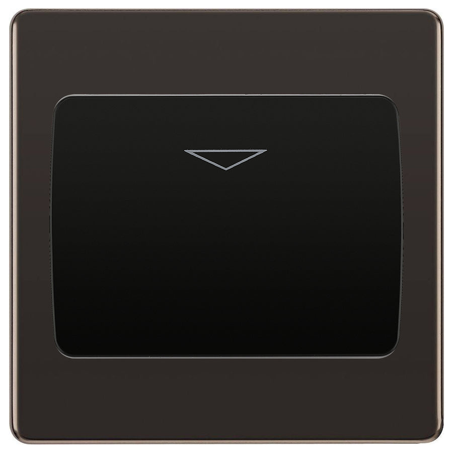 BG Nexus Screwless Black Nickel Hotel Key Card Switch FBNKYCSB