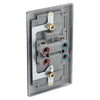 BG NAB72 Nexus Metal | Antique Brass | 2 Gang Double Plate 45A 2 Pole Neon Cooker Switch