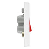 BG 975 Moulded Square Edge | White | 1 Gang 45A 2 Pole Cooker Switch