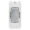 BG RRWHBS Brushed Steel 20 Amp Double Pole Appliance Grid Switch Labelled Water Heater