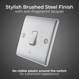 BG NBS14 Nexus Metal Brushed Stainless Steel Bell Push Switch