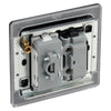 BG Screwless Matt Black 13A Unswitched 13A Fused Spur & Flex Outlet FFB55 with 35mm Steel Back Box