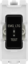 BG RPCDB12EL Evolve Grid Black 20A 20AX 2 Way 1 Pole EMG LTG TEST Secret Key Switch Module