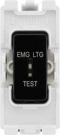 BG RPCDB12EL Evolve Grid Black 20A 20AX 2 Way 1 Pole EMG LTG TEST Secret Key Switch Module