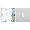 BG Evolve Brushed Steel 20A 16AX Intermediate Light Switch PCDBS13W with 25mm Steel Back Box