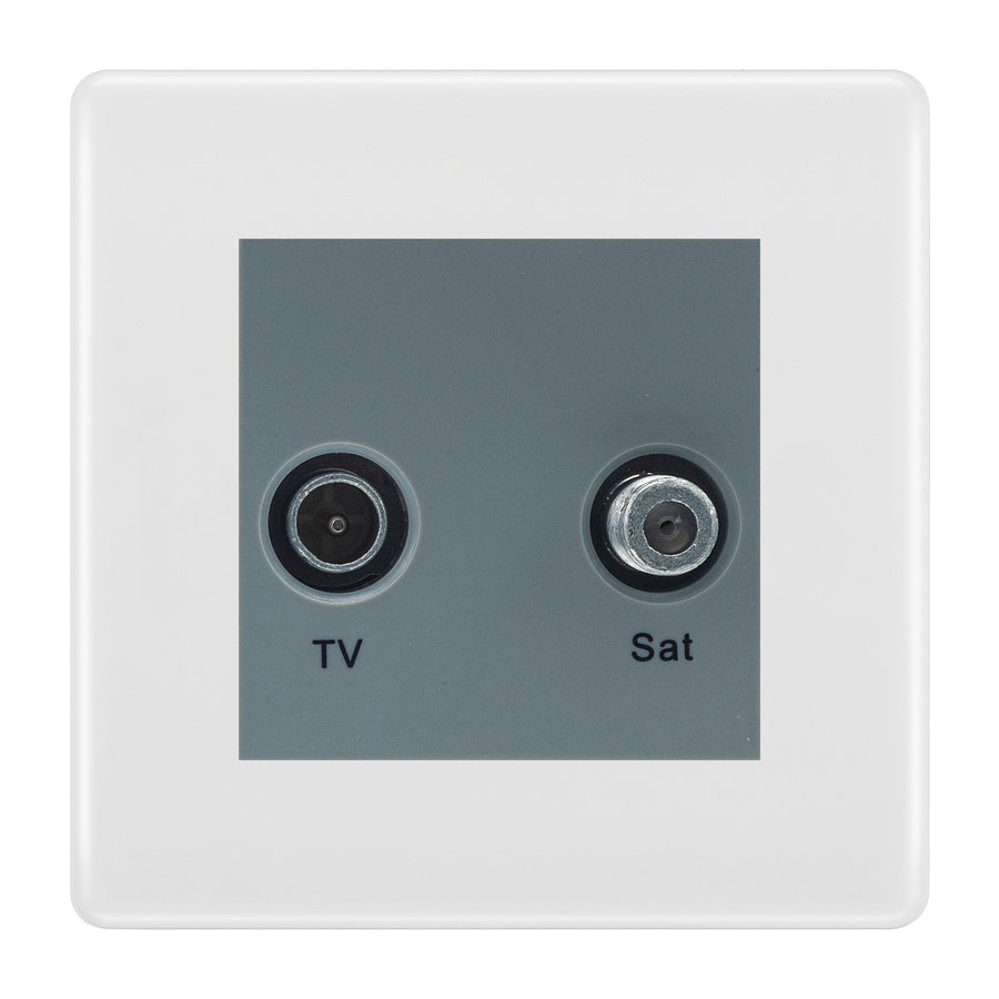 BG White Moulded TV & Satellite Socket NWMTVSATG