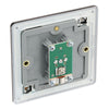 BG Screwless Black Nickel 1 Gang Coaxial TV Socket FBN60 with 25mm Steel Back Box