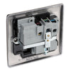 BG Nexus Black Nickel 13A Switched Single Socket NBN21B and 25mm Steel Back Box
